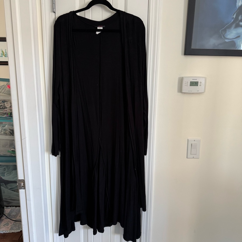 Bails  Black Rayon Blend Cardigan Maxi
